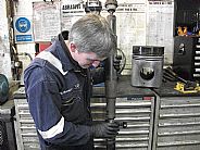 Andrew replacing a centre bearing on a Fiat 4x4 Propshaft