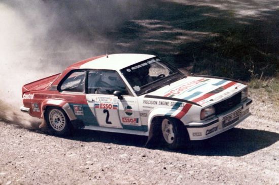 Andrew Wood driving Precision Engine Services' built Opel Ascona 400 on his way to Scottish Rally Championship outright victory (courtesy of Scott Berry)